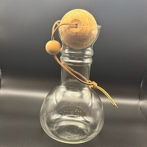 Vintage Pyrex Glass Decanter‎ with Cork Stopper